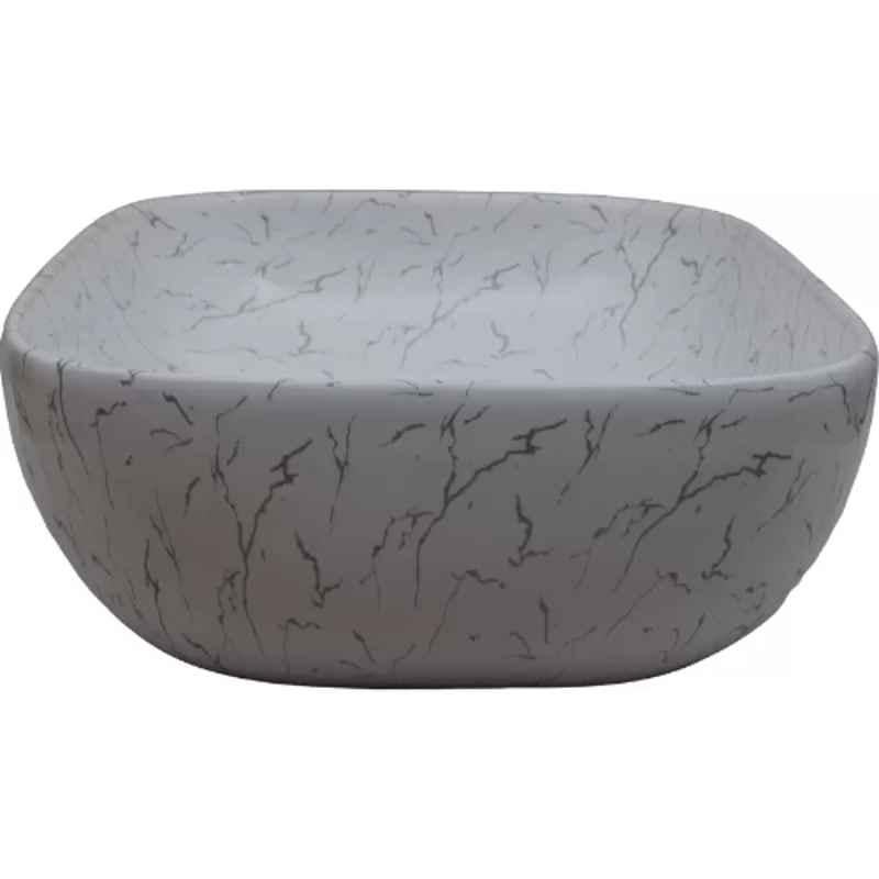 Hisre 45x33x12.7cm Ceramic White Table Top Wash Basin, SKT1003