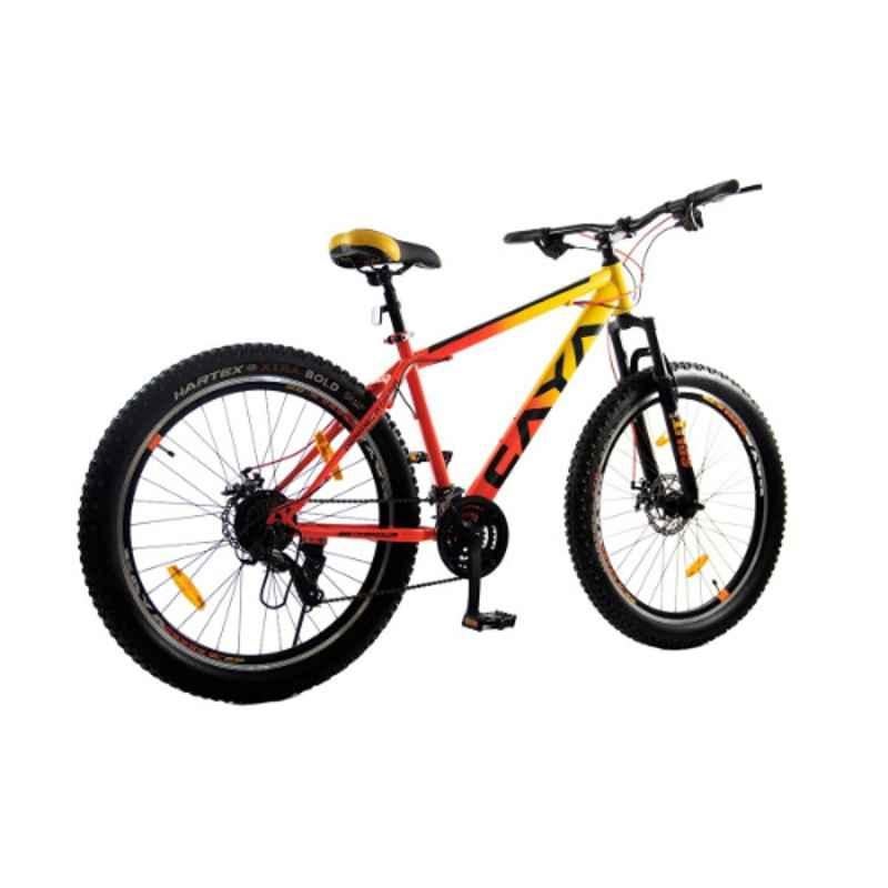 Caya Split-27.5 18.5 inch Steel Split Yellow & Orange Adult Cycle, Tyre Size: 27.5 inch