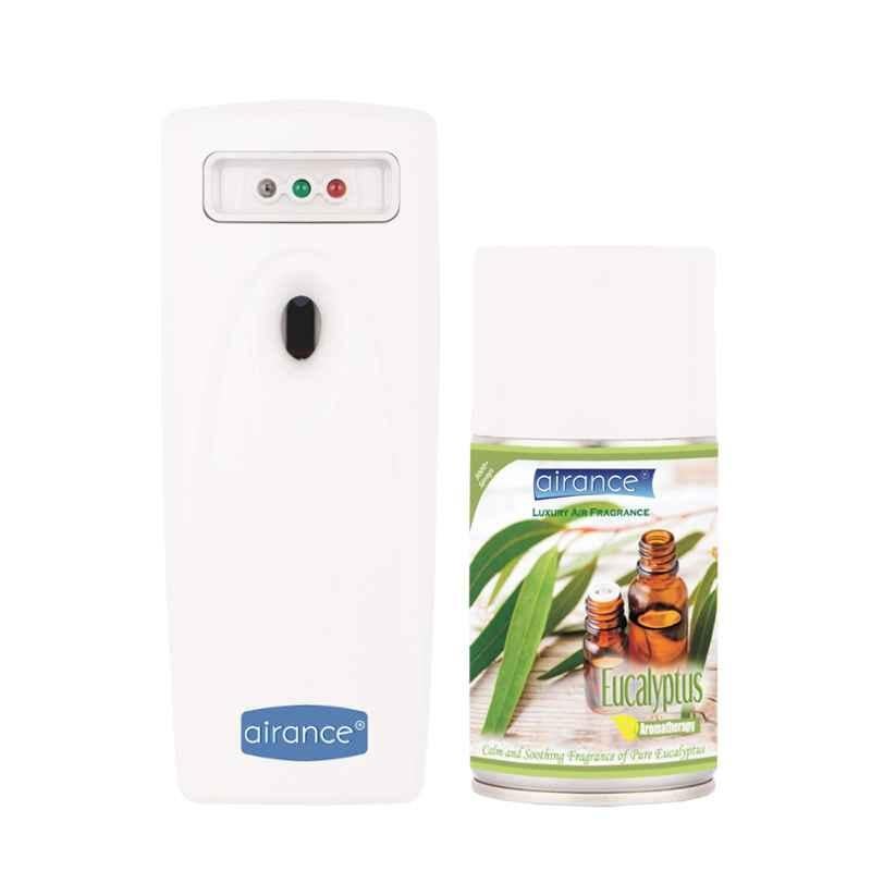Airance Automatic Air Freshener Dispenser with 250ml Eucalyptus Refill Bottle, Air-CMB-DISP-LED-A3-EU-18