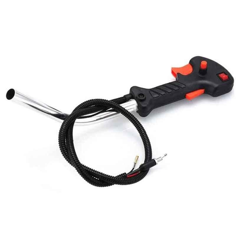 Farmo Tools Plastic Black Right Switch Handle with Pipe for Brush Cutter, SNEA0120