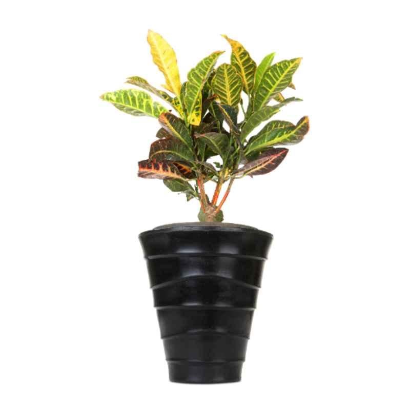 Blume Colosseum 14 inch Black Plastic Flower Pot