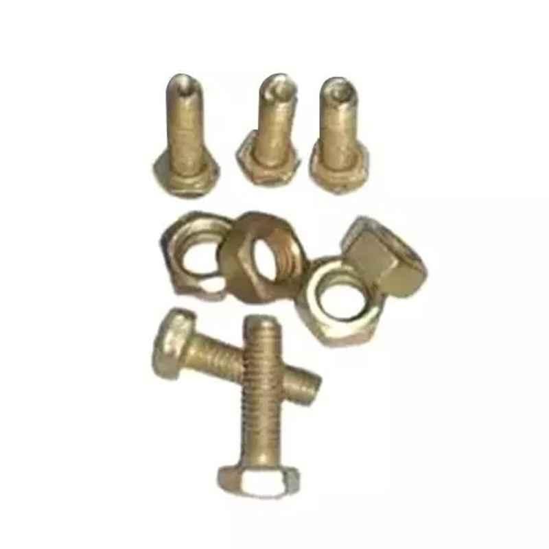B K Jagan & Co 10x75mm GI Hex Head Bolt with Nut, 435435 (Pack of 30)