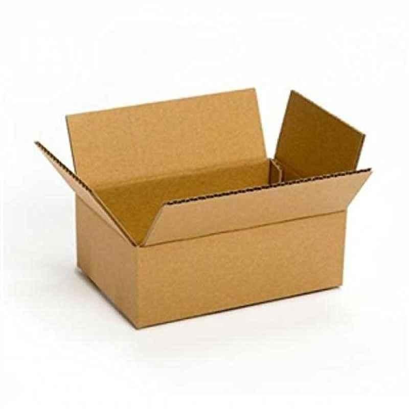 ABS 10x4.25x5.5 inch 3 Ply Paper 	Brown Rectangular Corrugated Box, ABS016 (Pack of 100)