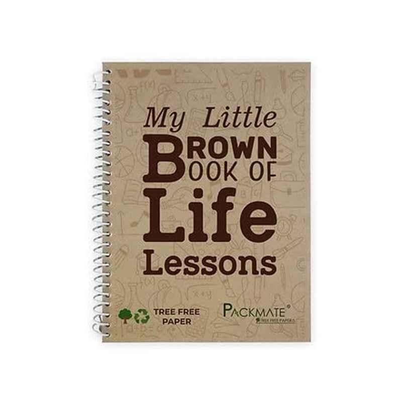 PackMate A5 100 Pages My Little Brown Book of Life Lessons Spiral Notebook (Pack of 5)