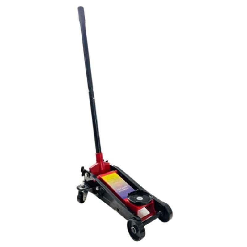 Hukums 3 Ton Red Heavy Duty Single Piston Trolley Jack, HSP3