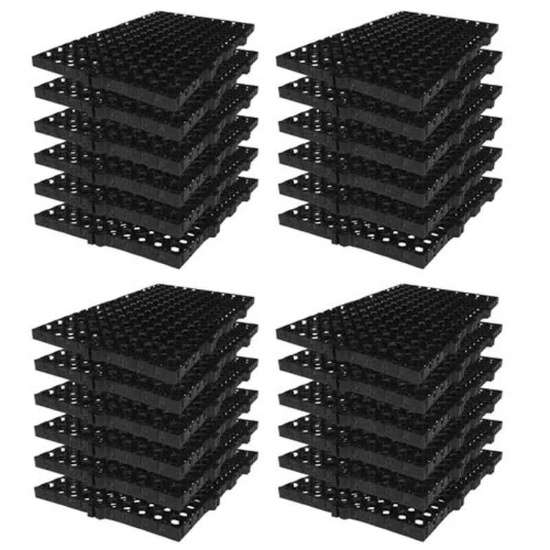 Singhal 500x250x20mm Polypropylene Black Garden Drainage Mat (Pack of 24)