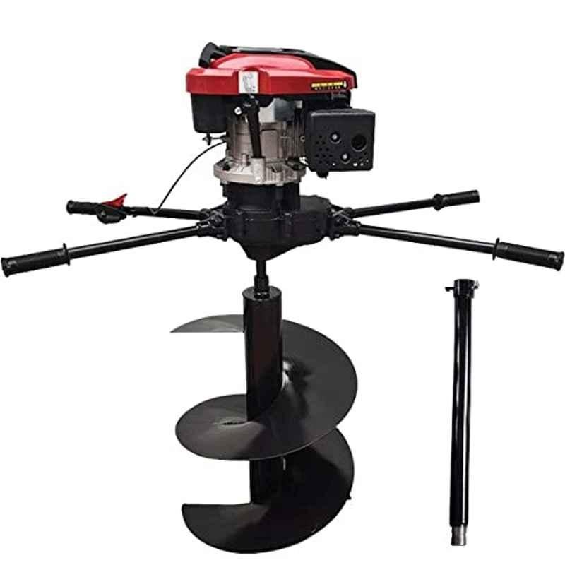 Mecstroke MS-EA196400 196CC 6.5HP 4 Stroke Heavy Duty Petrol Operated Earth Auger with 16 inch Drill Bit, SM138NR