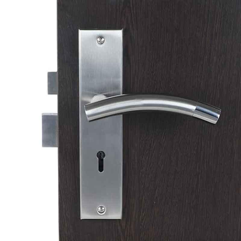 Homexpert MG1101 8 inch 60mm Stainless Steel Silver Ky Plate Mortise Door Lock Set