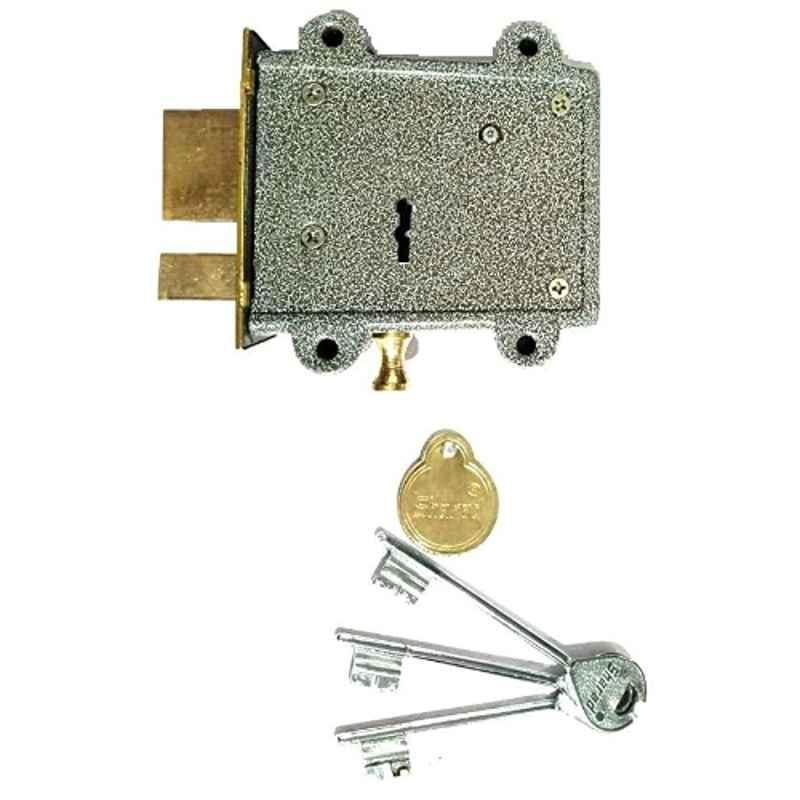 Smart Shophar 5 inch Brass & Steel Brown Delux Main Door Dead Lock, SLK81MD-DELX-3KBR-P1 (Pack of 6)