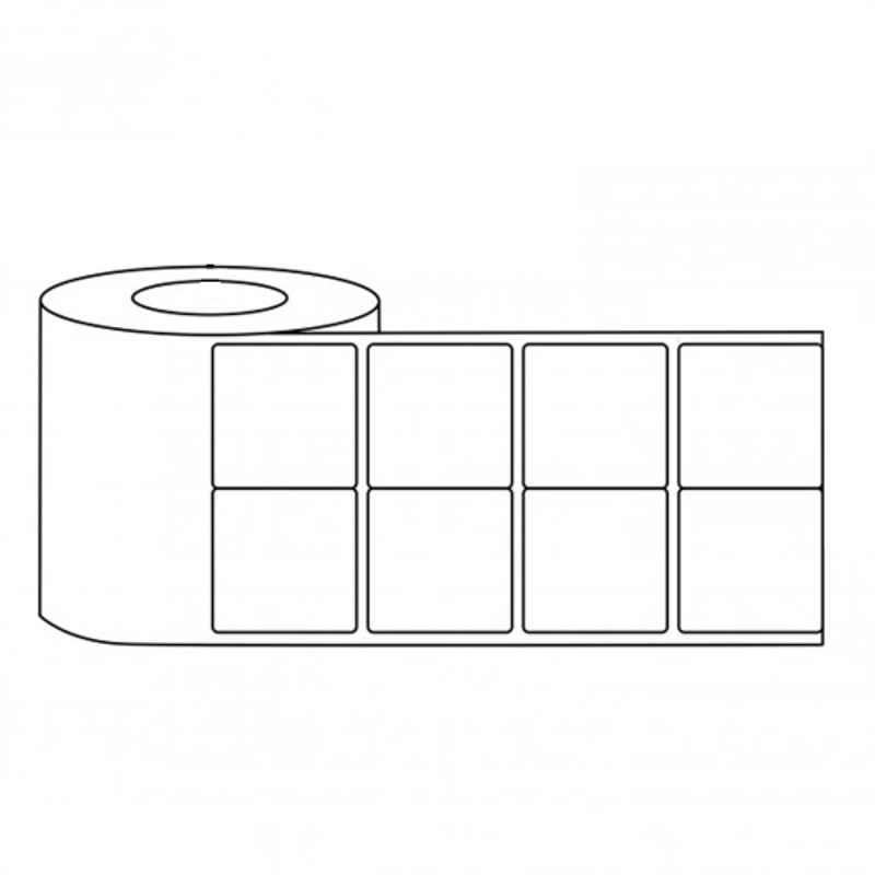 LabelKart 38x38mm Paper White 2UP Chromo Label Roll