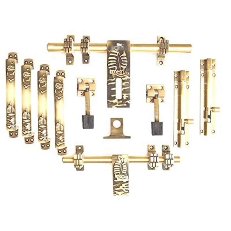 Jovial 10 Pcs Zinc Alloy Antique Brass Double Door Fitting Accessories Kit, DoubleDoor-1024-KT-134-Copy