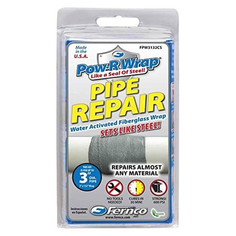 Fernco 3 inch Fiberglass Pipe Repair Water Activated Wrap, FPW3132CS