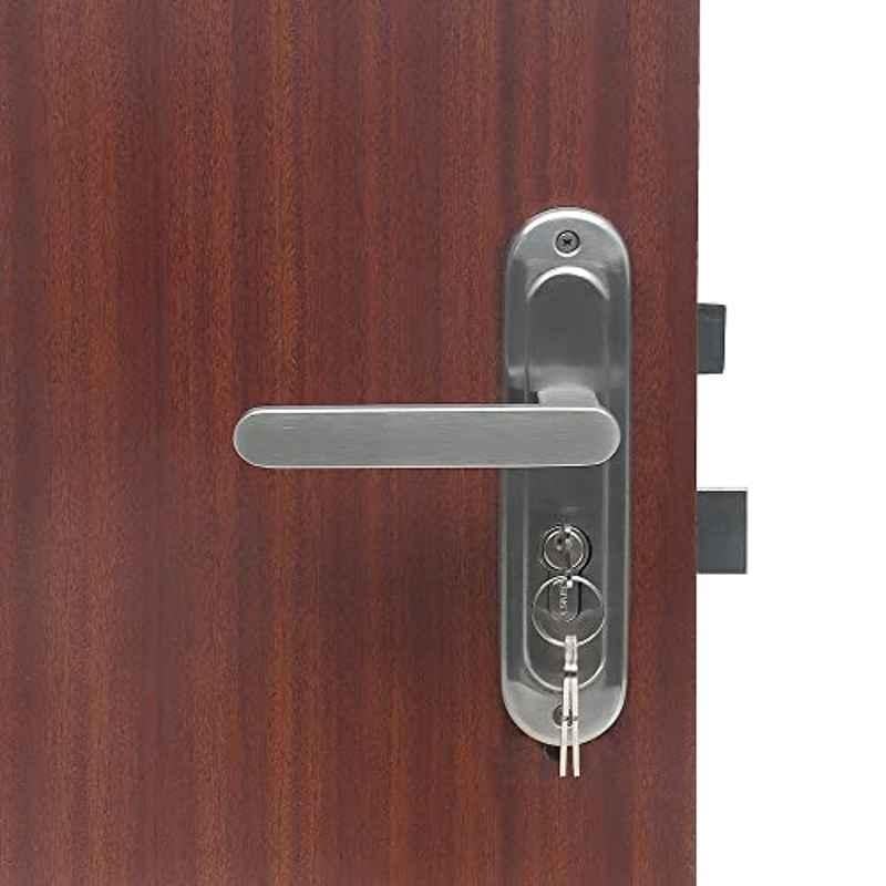Homexpert LB304 Stainless Steel Satin Finish Round Plate Heavy Duty Mortise Door Lock Set