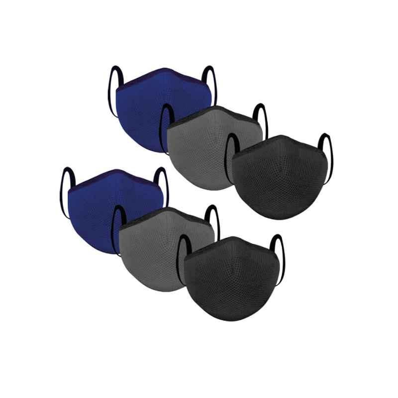 Stolt 6 Pcs Reusable Antiviral Protection Face Mask Set