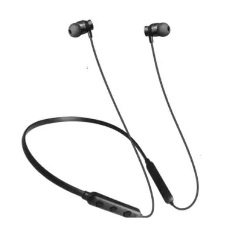 Hitage Black Wireless Bluetooth Neckband with Mic, NBT-9315