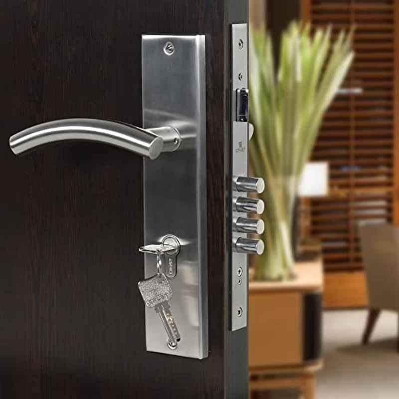Voltizi 10 inch Stainless Steel 304 Matt Finish CY Plate Mortise Door Lock Handle Set, MG1102-BSK