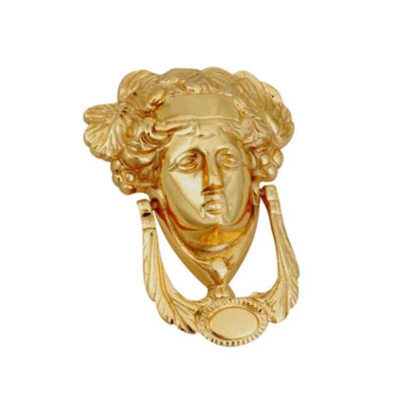 Smart Shophar 5 inch Brass Gold Dyna Door Knocker, SHA10DK-DYNA-GL05-P1 (Pack of 6)