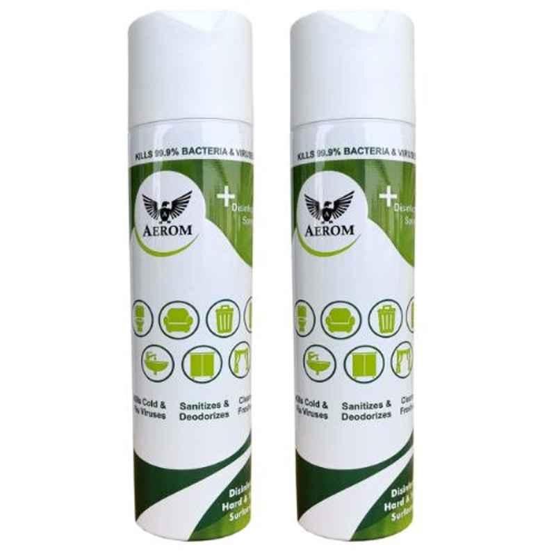 Aerom 350ml 90% Alcohol Multi Surface Disinfectant Spray (Pack of 2)