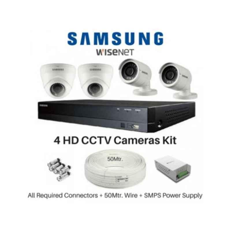 Samsung 4 Cameras 1080P with 4 Channel DVR Combo Kit