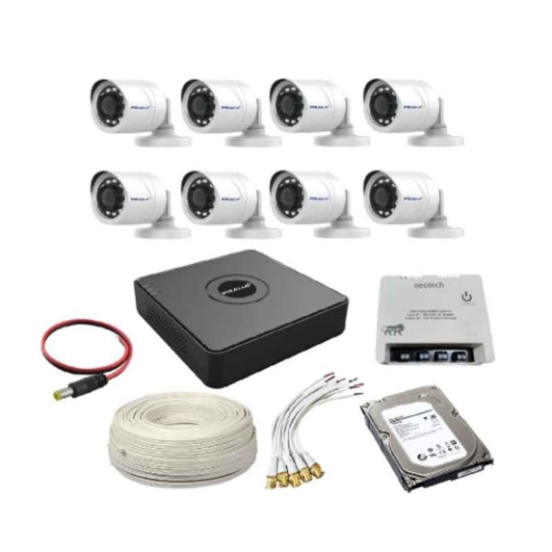 Prama 8 Bullet Camera 8 Channel DVR 1TB Hard Disk Network Video Recorder Kit