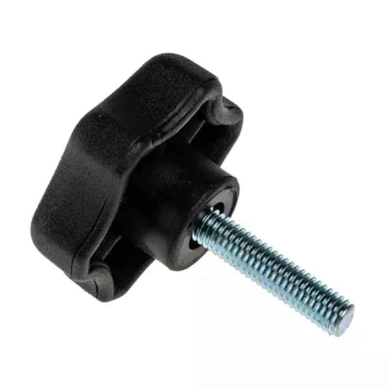 RS Pro M6 Black Multiple Lobes Clamping Knob, 161155
