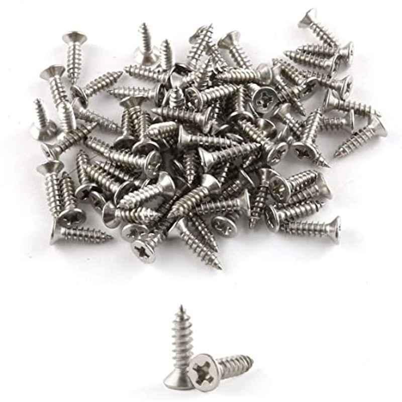 Screwtight 20x5mm Carbon Steel Chrome Finish Phillips Head Gypsum Drywall Screw (Pack of 500)