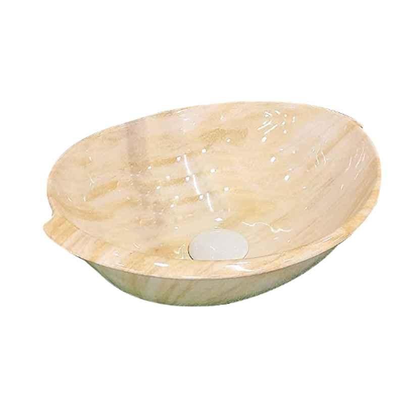 Bassino Art 41x32x14.5cm Ceramic Ivory Wash Basin, BTT-1295-J