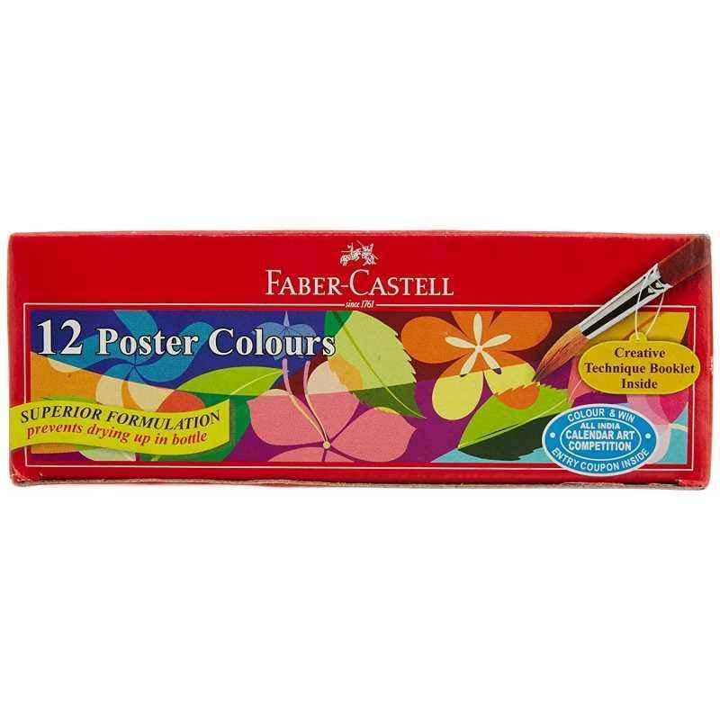 Faber-Castell Poster Color Tin Box, 141012 (Pack of 10)