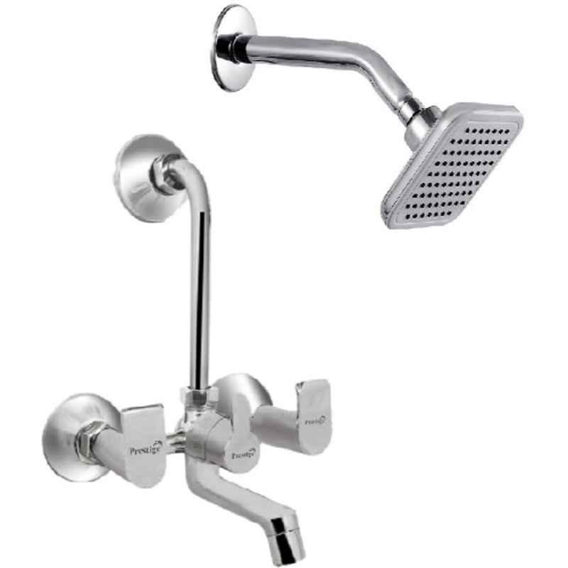 Prestige Waterfall 2 Pcs Brass Chrome Finish Wall Mixer & Grand Shower Head Set