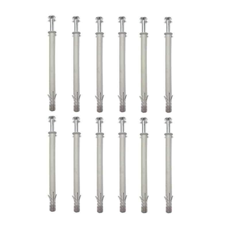 Lovely 10x75mm Nylon Frame Fixing with Screw Wall Plug (Pack of 12)