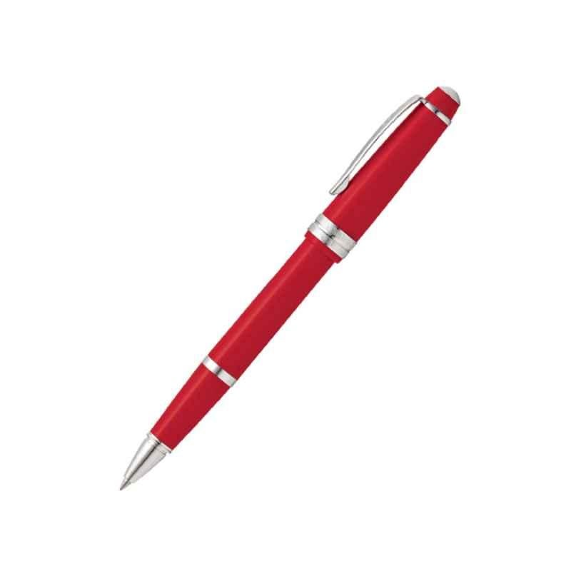 Cross Bailey Black Ink Red Resin Polished Roller Ball Pen with 1 Pc Black xxlarge Tip Set, AT0745-7