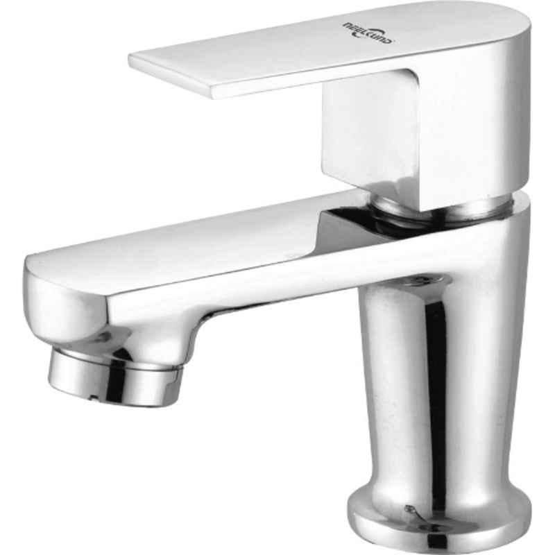 Neelkund Arya Brass Silver Chrome Finish Pillar Tap for Bathroom & Kitchen