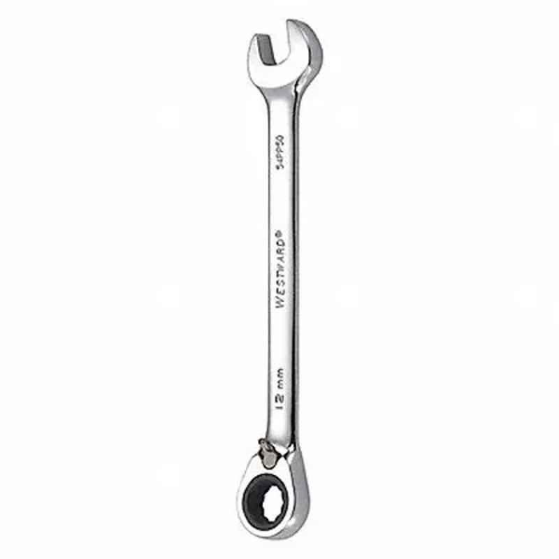 Westward 6-3/4 inch Alloy Steel Chrome Ratchet Wrench, 54PP50