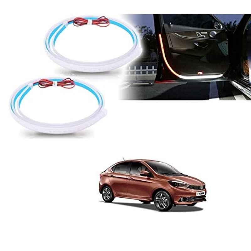 Kozdiko 2 Pcs 120cm Car Door Opening Warning LED Strips Safety Light Set for Tata Tigor