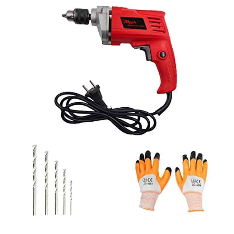 Hillgrove HGCM40M1 550W Drill Machine with Gloves & 5 Drill Bits Set