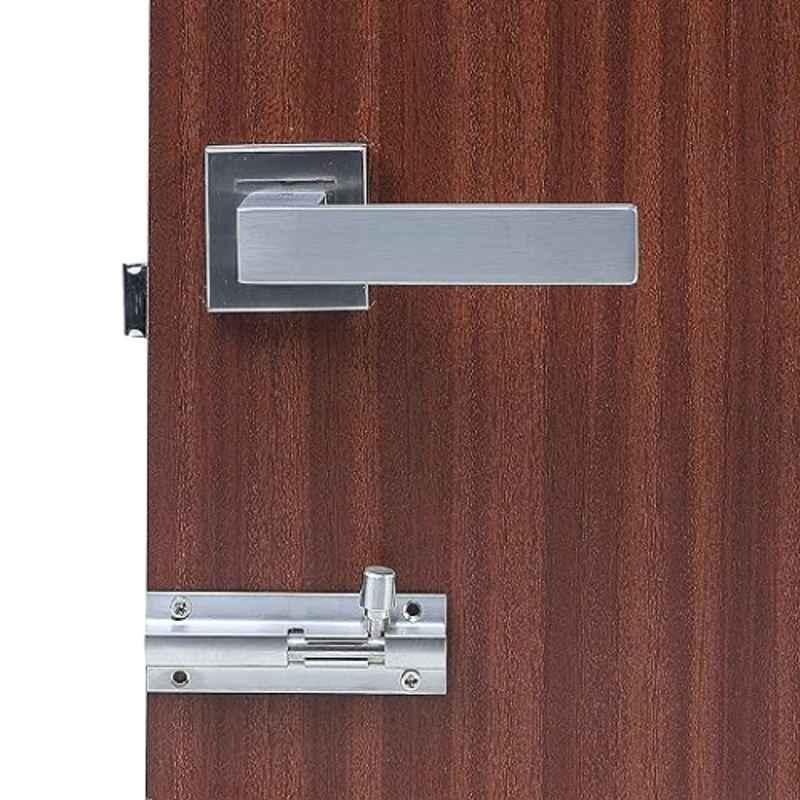 Homexpert LB-10003 Stainless Steel Silver Heavy Duty Mortise Door Lock Set with Bolt Latch & Pull Handle