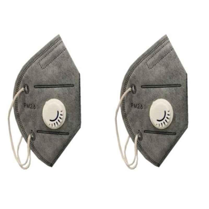 Prima N95 5 Layers FFP2 Reusable & Washable Face Mask with Breathing Valve, PR-2 (Pack of 2)