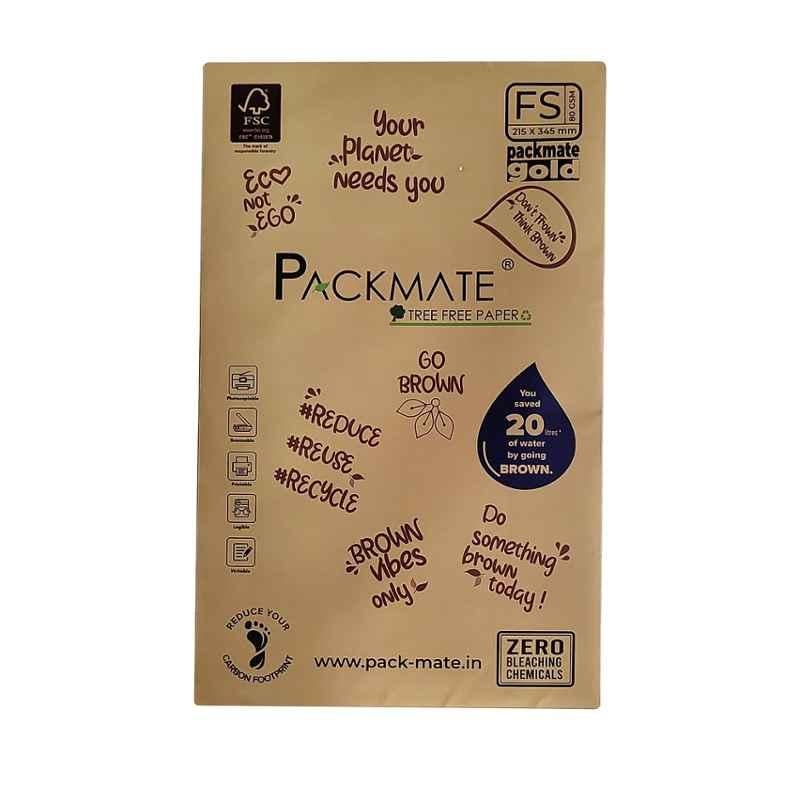 PackMate Gold FS 500 Sheets 80GSM Natural Brown Copier Paper (Pack of 5)