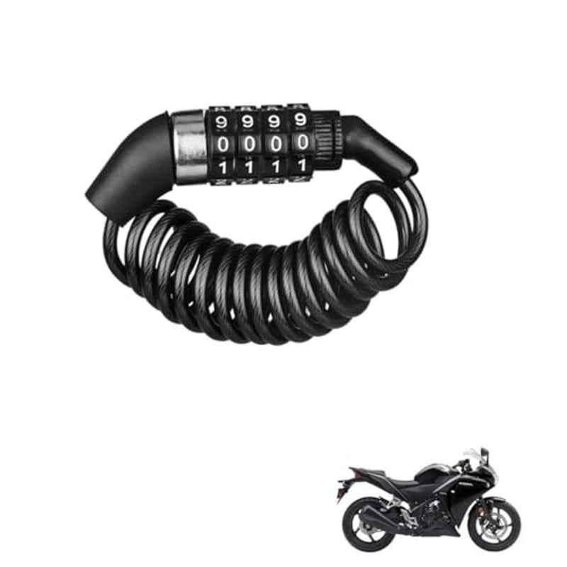 Kozdiko Plastic Black Resettable Password Multi-Use Cable Lock for Honda CBR 250 R3