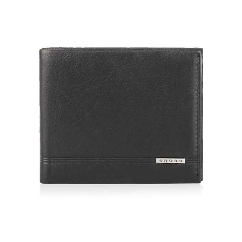 Cross Classic Compact Men's Black Leather Wallet, AC18575B-1
