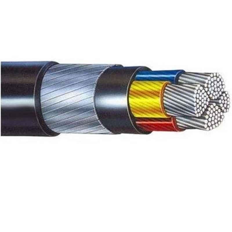 Finolex 50 Sqmm 3.5 Core XLPE Armoured Cable with Aluminium Conductor, Length: 100 m