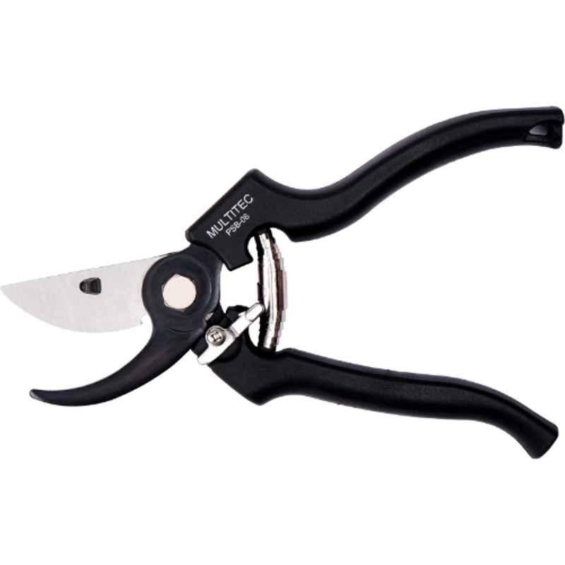 Multitec 216mm Stainless Steel Black Heavy Duty Bypass Pruning Shear, PSB-08