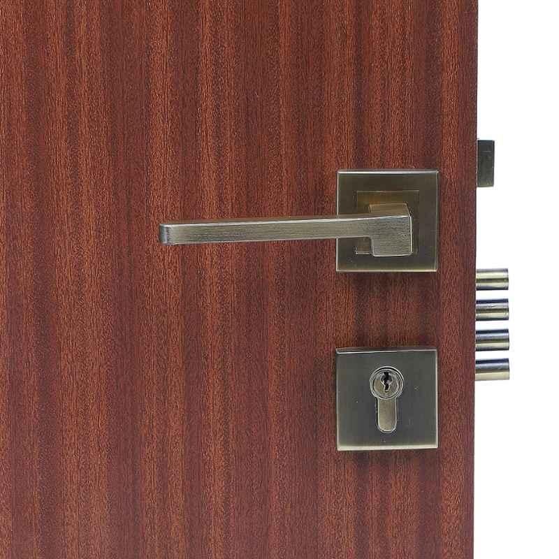 Handle Waala Rose LB-306 60mm Stainless Steel Silver Both Side Key Mortise Door Lock Set