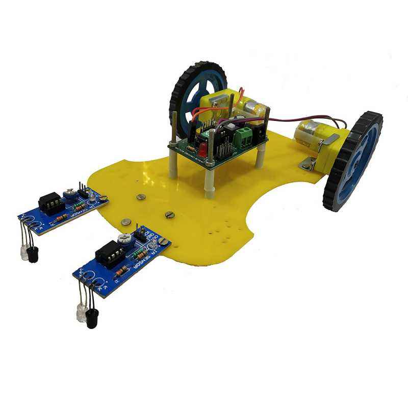 Embeddinator ENG-LFRV1.0 5V PCB & Copper Line Follower Robotic Kit without Microcontroller