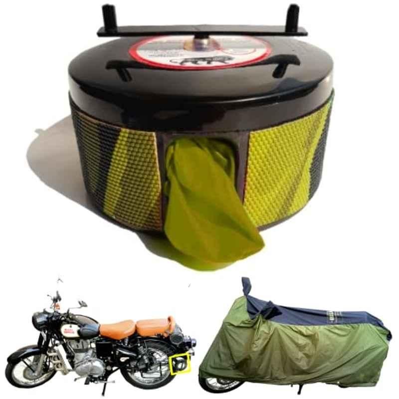Bike Blazer Green Nylon Taffeta Universal Size Semi-Automatic Bike Body Cover for Royal Enfield Bullet Trials 500, Hunter 350 & Scram