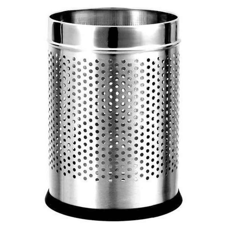 Wellsure Healthcare Stainless Steel Chrome Finish Perforated Waste Bin Without Lid, WSH-1514