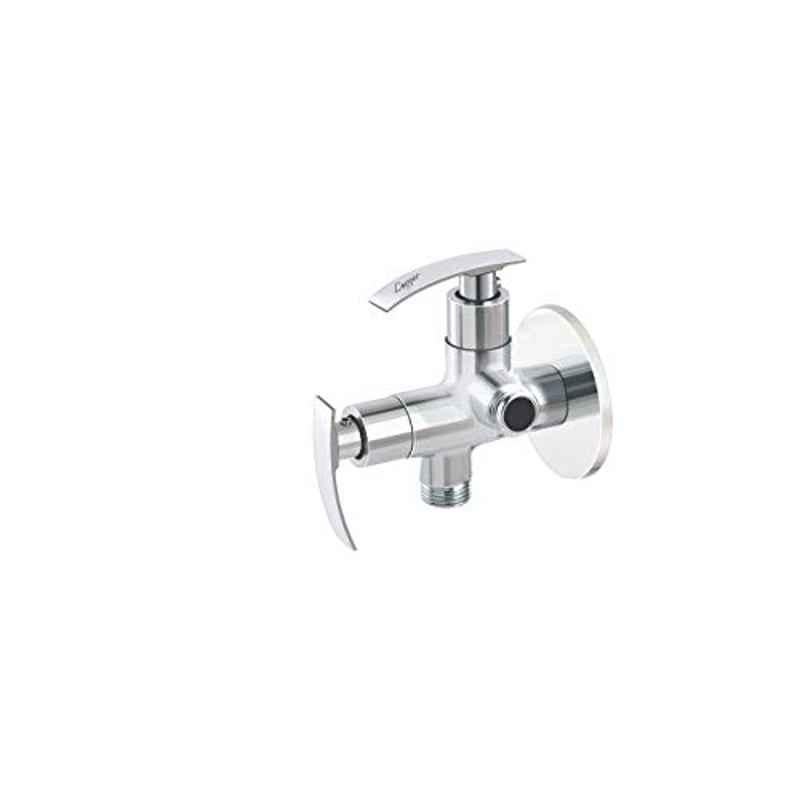 Logger Brass 2 in 1 Angle Valve with Wall Flange