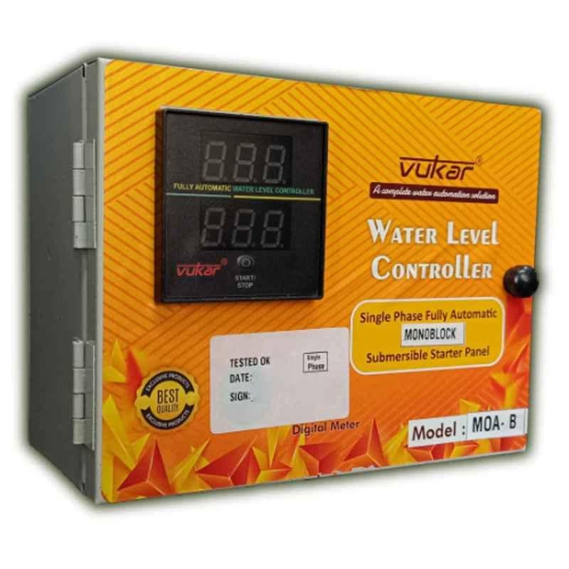Vukar MOA-B 3HP Single Phase Digital Monoblock Submersible Motor Starter Panel with Dry Run & Overload Protection, MOA-B5