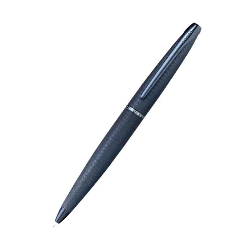 Cross ATX Black Ink Sandblasted Dark Blue & PVD Polished Ballpoint Pen with 1 Pc Black xxlarge Tip Set, 882-45