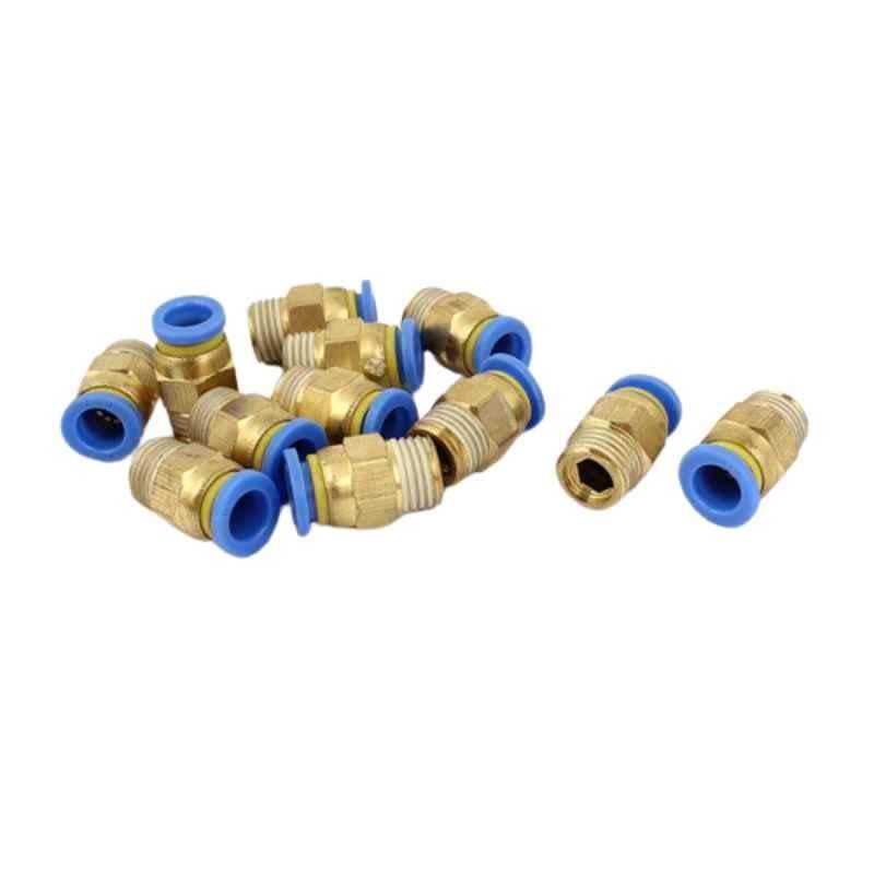 Supreme Control System 8mm 1/4 inch BSP Thread Quick Connector Pneumatic Air Fittings (Pack of 10)